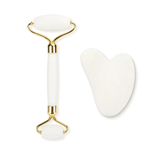 Lunhae Rose Quartz Gua Sha & Facial Roller Set — photo 15
