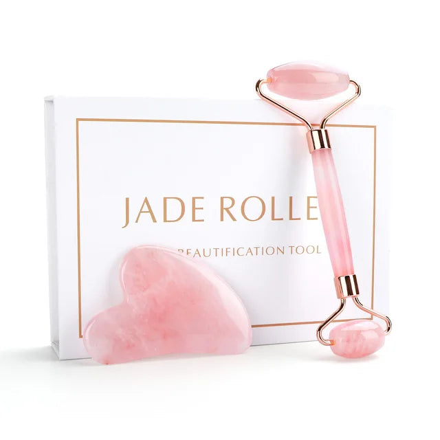Lunhae Rose Quartz Gua Sha & Facial Roller Set — photo 20