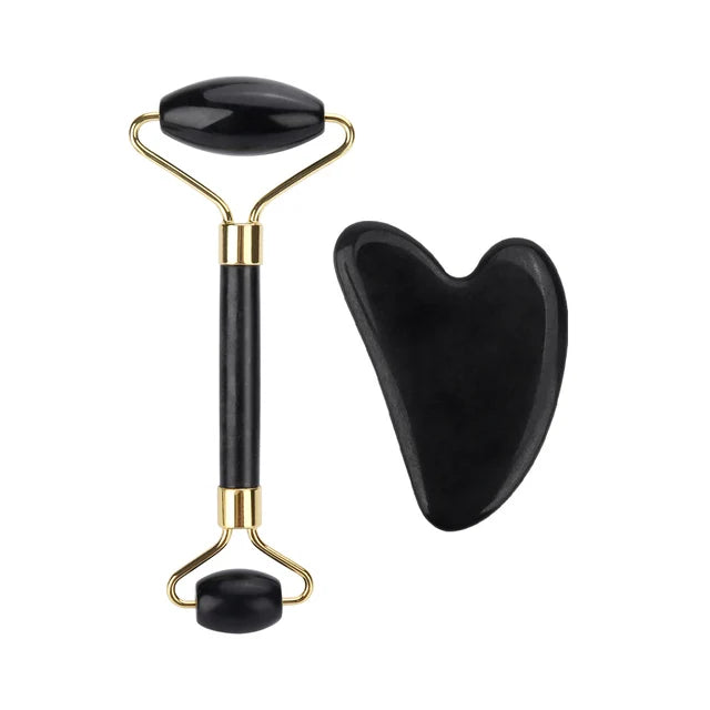 Lunhae Rose Quartz Gua Sha & Facial Roller Set — photo 9