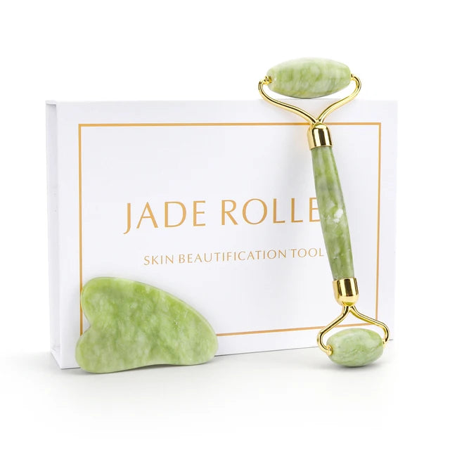 Lunhae Rose Quartz Gua Sha & Facial Roller Set — photo 10