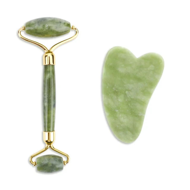 Lunhae Rose Quartz Gua Sha & Facial Roller Set — photo 7
