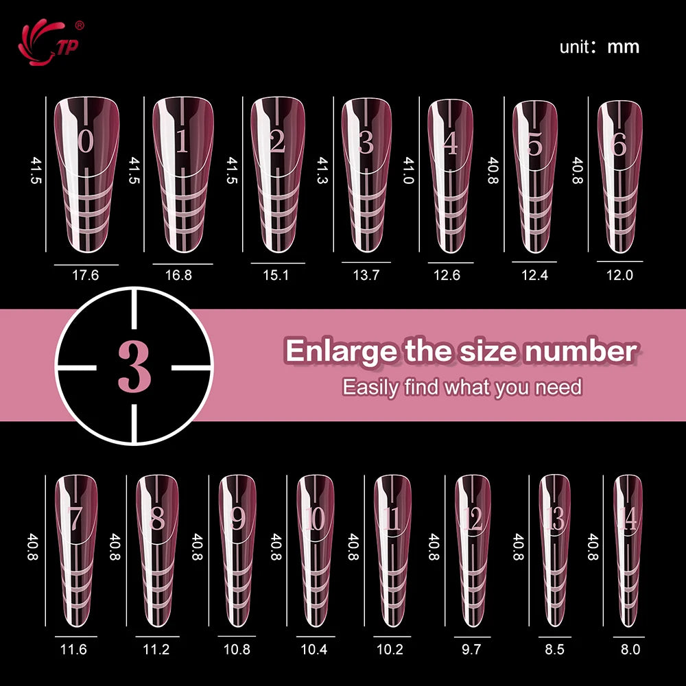TP 150pcs Dual Forms Nail Mold for French Manicure Full Cover Extension False Nail Tips with Rim Insided Quick Building Gel Mold