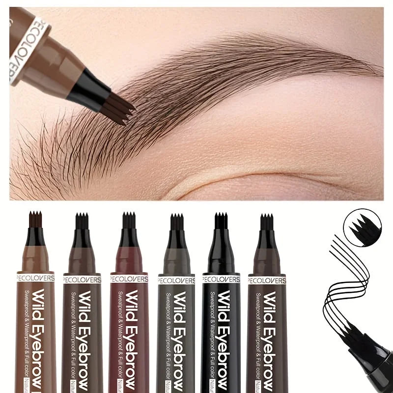 Waterproof 4-Tip Brow Pen — Lunhae