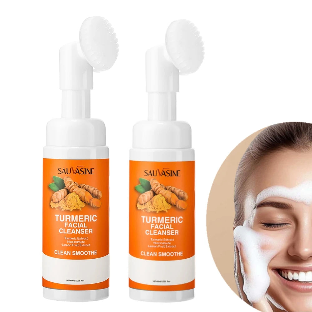 Turmeric Foam Cleanser with Brush — Lunhae