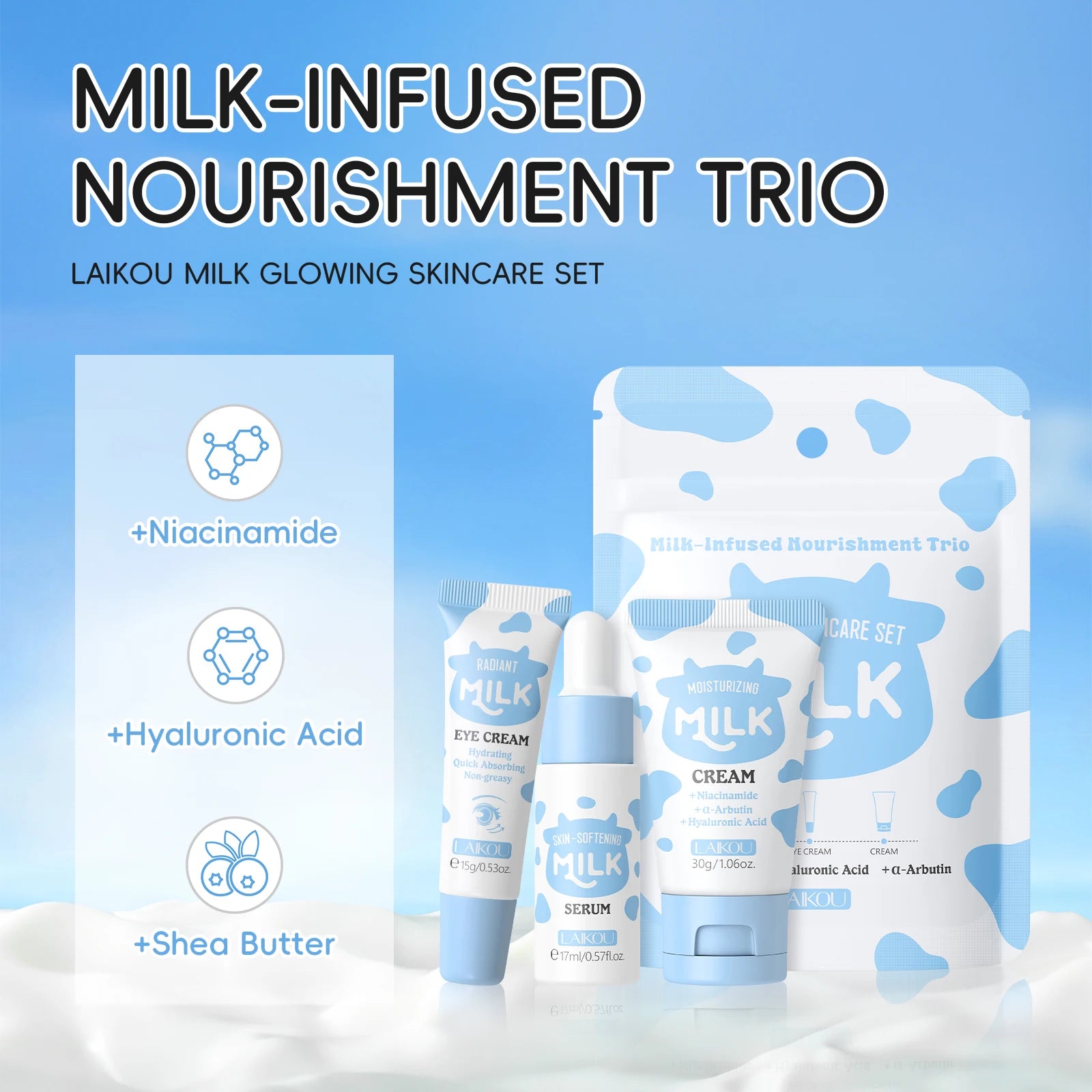 LAIKOU Milk Glow Trio Set — view 2