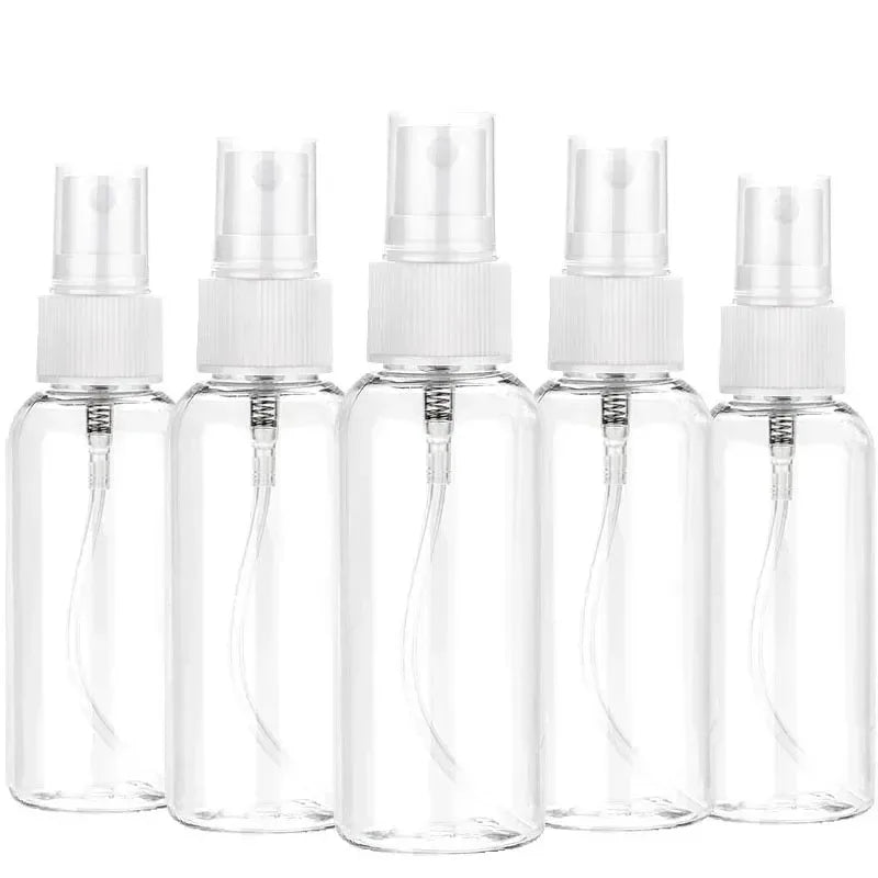 3/5/10pcs Refillable 10ml 30ml 50ml 60ml 100ml Clear PET Plastic Portable Spray Bottle Empty Perfume Container