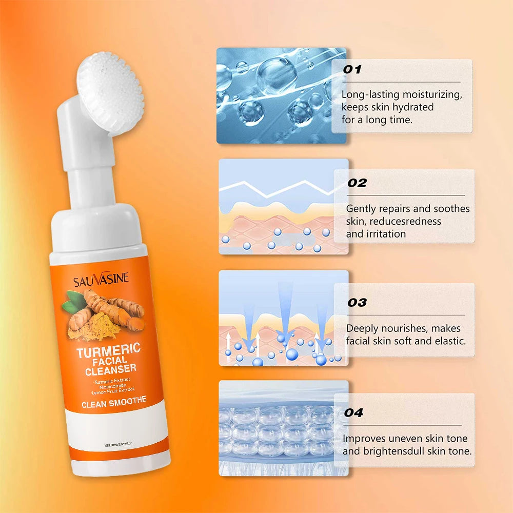 Turmeric Foam Cleanser with Brush