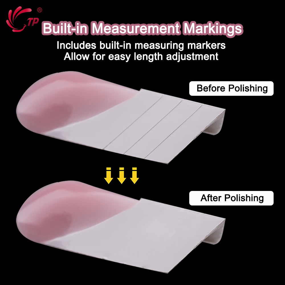 TP 150pcs Dual Forms Nail Mold for French Manicure Full Cover Extension False Nail Tips with Rim Insided Quick Building Gel Mold