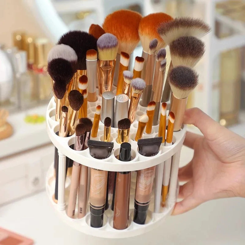 Rotating Makeup Brush Holder — 45 Slots