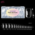 BNG Nail Dual Forms for Poly Extension Gel Nail Forms for Builder Gel Reusable 15 Sizes Acrylic Nail Molds Sets for Manicure
