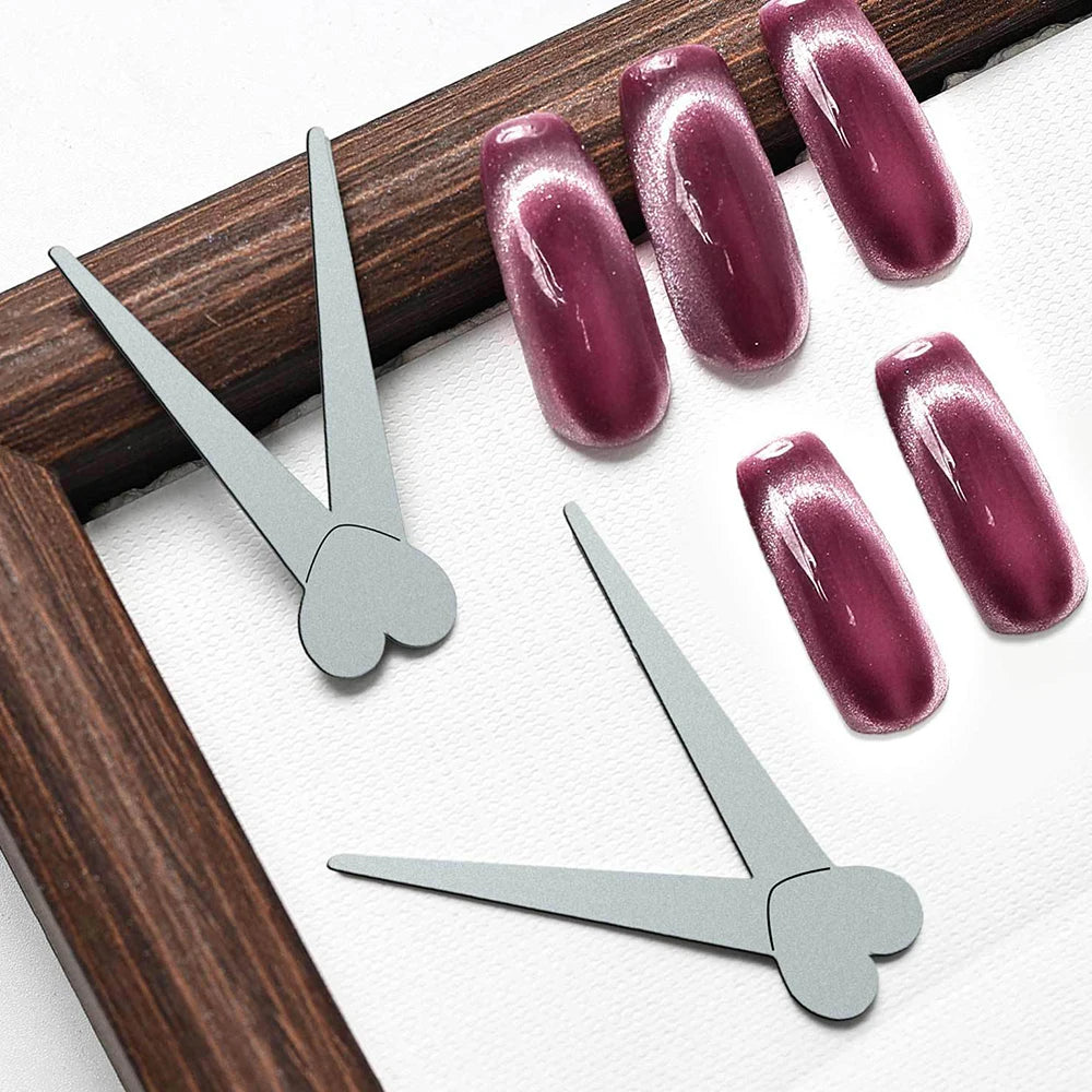 1/2pcs V-Shape French Strong Cat Eye Nail Magnet Auxiliary Tool 2-In-1 Magnetic Stick DIY French Effect Gel Nail Polish Magnet
