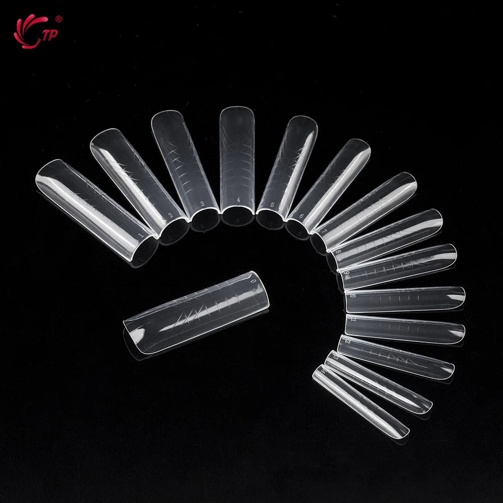 TP 75pcs/150pcs Nail Dual Forms Full Cover False Nail Tips Quick Building Gel Molds Acrylic Nail Extension System Manicure Tools