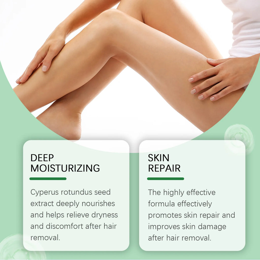 Natural Cyperus Rotundus Oil Hair Removal Inhibitor Smoothing Moisturizing After Shave Soothing Nourish Calming Body Skin Care