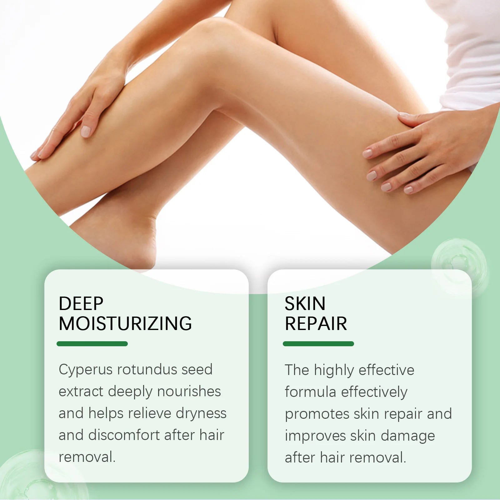 Natural Cyperus Rotundus Oil Hair Removal Inhibitor Smoothing Moisturizing After Shave Soothing Nourish Calming Body Skin Care