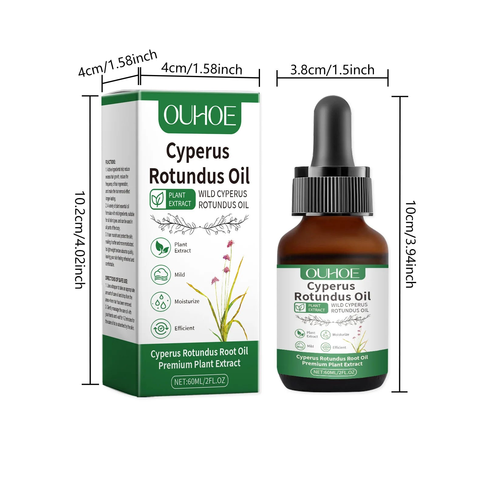 Natural Cyperus Rotundus Oil Hair Removal Inhibitor Smoothing Moisturizing After Shave Soothing Nourish Calming Body Skin Care