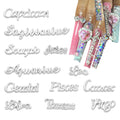 12Pc 3D Constellation Letters Nail Charms Pink/Gold/Silver Nail Alloy Jewelry Metal Pendant Nail 12 Constellation Letter Charms