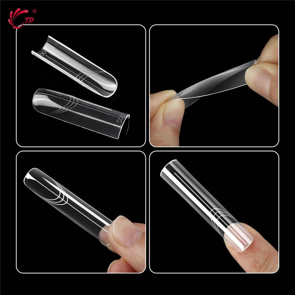 TP 150pcs Dual Forms Nails Widen Quick Building UV Gel Mold Full Cover Nail Extension Forms Acrylic Top Forms for Poly Nail Gel