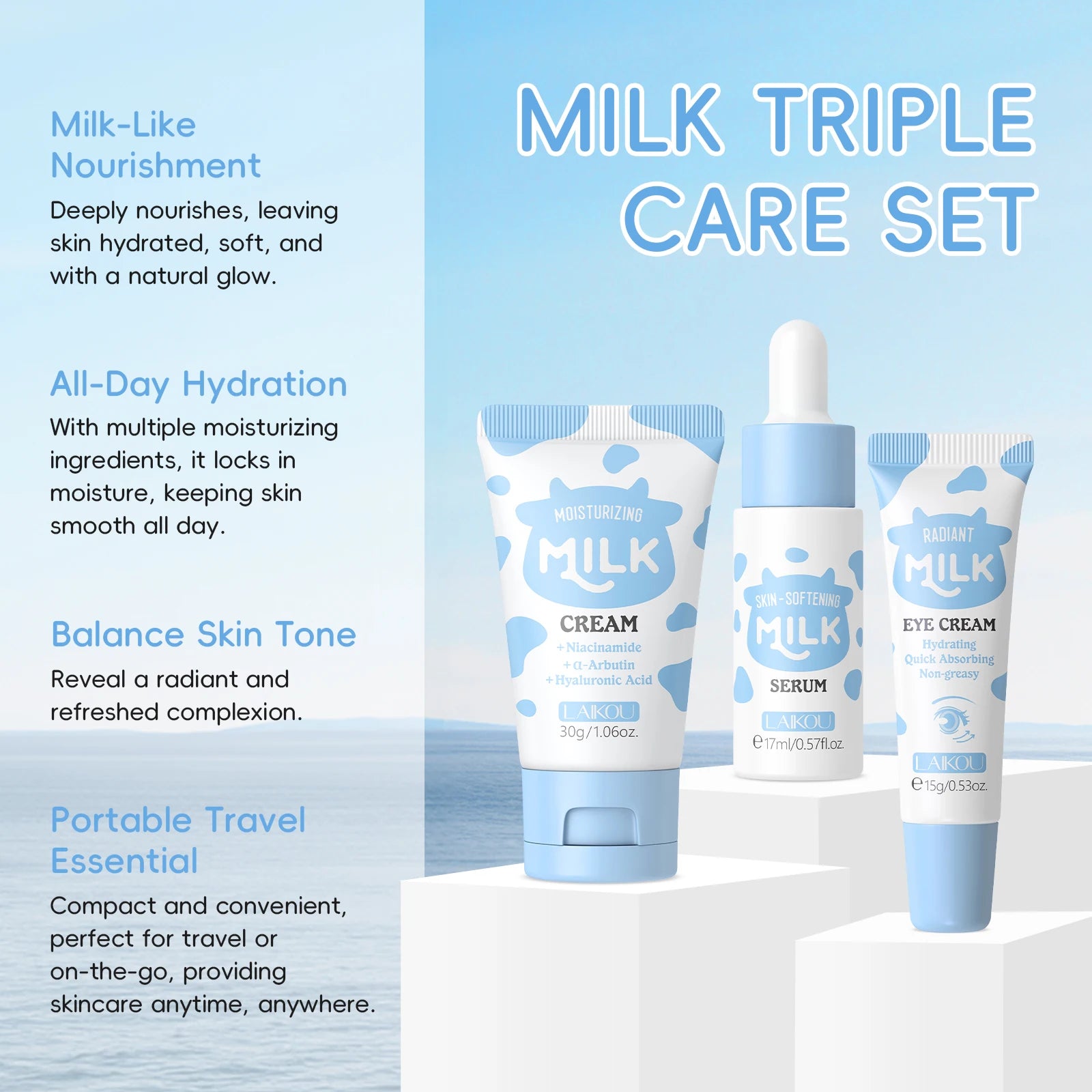 LAIKOU Milk Glow Trio Set — view 4