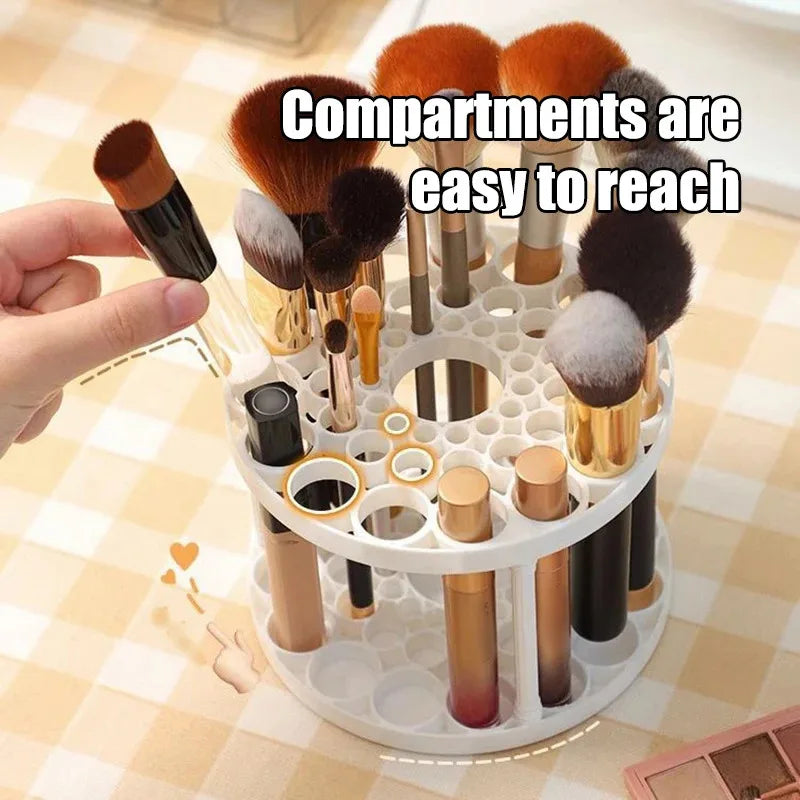 Rotating Makeup Brush Holder — 45 Slots